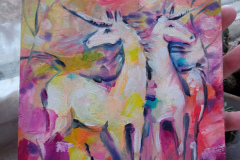 unicorn oil painting