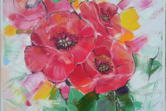 Poppies Flowers Canvas Oil Painting 
