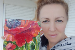 Poppy Flowers OOAK Painting