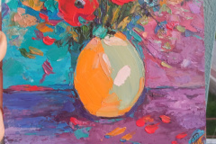 Poppies in Vase Oil Painting