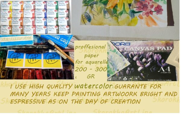 Christmas Watercolor Painting Original Bundle Christmas Wreath Wall Art - Image 5