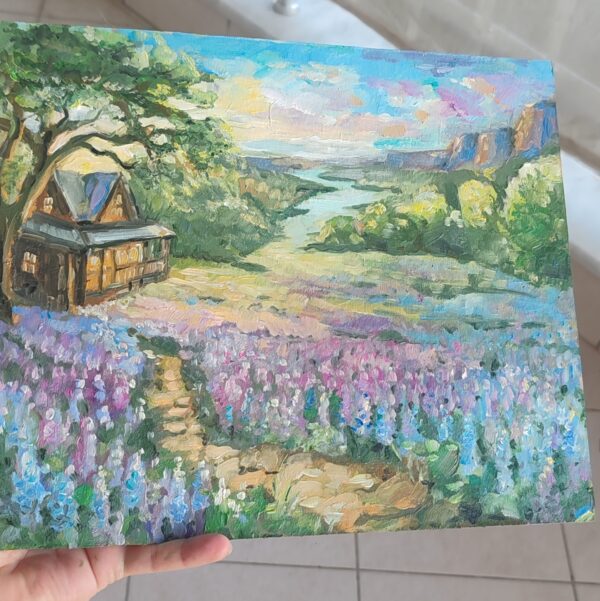 Texas Bluebonnet Oil Painting Original Art
