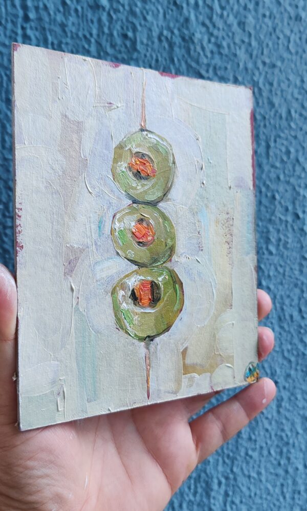 Olives Painting OOAK Still Life Kitchen Art Oil Painting 5"x7" - Image 8