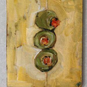 Olives Painting OOAK Still Life Kitchen Art Oil Painting 5"x7"