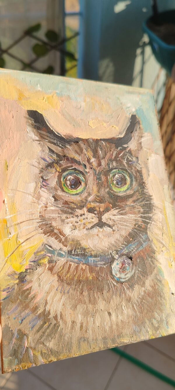 Cat Painting Impasto Minimalist Oil Pet Portraite - Image 8